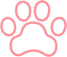 Cat Paw Outline Icon