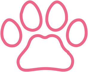 Cat Paw Outline Icon