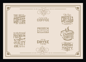 Western Design Template for Aged Handcrafted Coffee Label Design