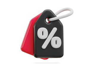 3d discount tag icon vector illustration