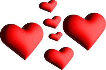 Heart Shape 3d Vector Stock Image 