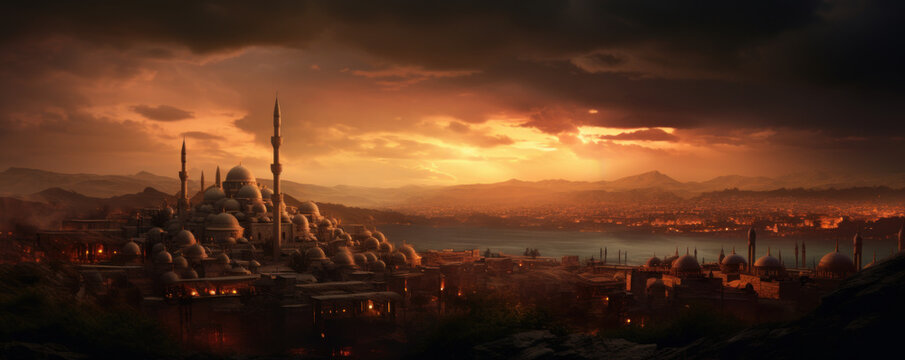 The Ottoman Istanbul ca. 1550's. Generative AI