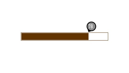 abstract loading bar 0-100 percent illustration 4k