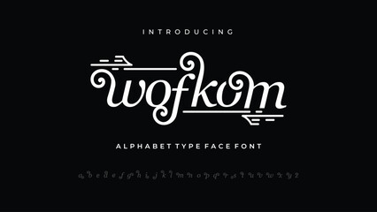 Wofkom Vintage Alphabet Type Face Font