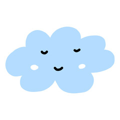 Icon blue cloud 