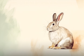 business card art design beautiful rabbit 

