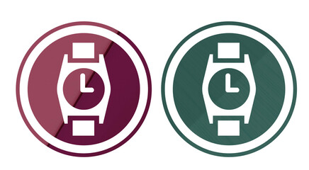  watch icon symbol with texture background