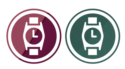  watch icon symbol with texture background