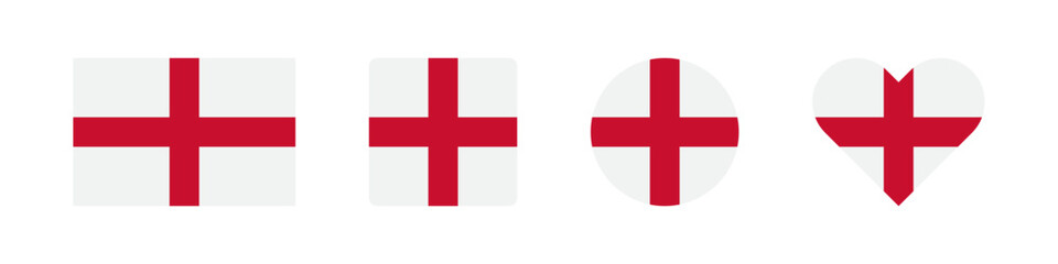 England icon. English flag signs. National badge symbol. Europe country symbols. Culture sticker icons. Vector isolated sign. © Connect