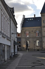 Fototapeta na wymiar The old city town hall in Varde
