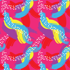 colored paint fabric pattern doll swimsuit