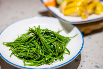 Taiwanese deep fry Nymphoides hydrophylla