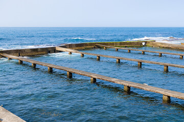 Abandon abalone breeding area over the sea in Taiwan