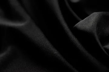 Fototapeten black satin fabric © korn