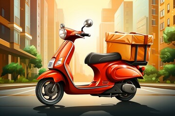Fast and free food delivery by scooter, Generative Ai