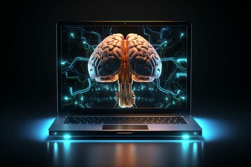 A laptop controlled by artificial intelligence (AI) software