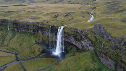 waterfall in the mountains