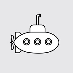 Submarine line icon for web, mobile and infographics. Vector illustration.