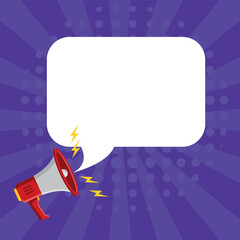 exciting news speech bubble. Loudspeaker. Banner for business, marketing and advertising