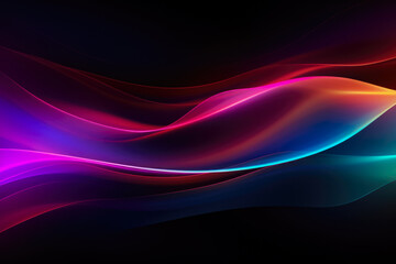 Holographic Gradient On Matte Black Background Smooth Dark Mood Created By Artificial Intelligence