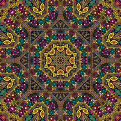 Abstract seamless pattern with geometric elements structure.