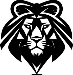 simple lion head vector