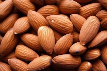 Fototapeta premium natural almond close-up beautiful background health