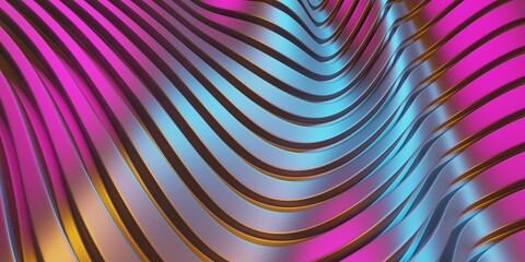 Colorful waves texture. 3D abstract art
