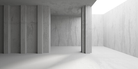 Abstract architecture interior background. Modern concrete room