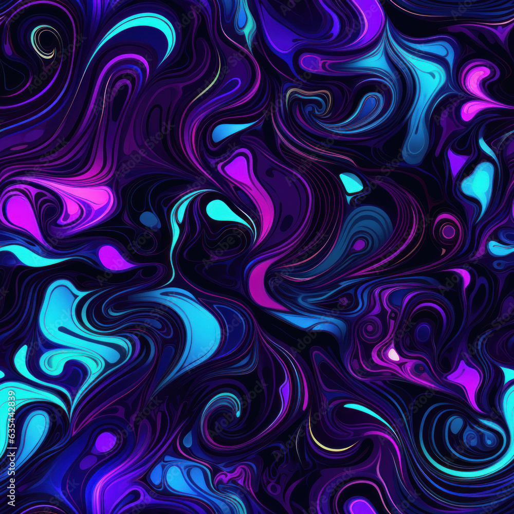 Poster fluid waves abstract seamless pattern