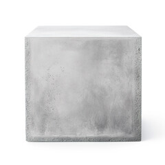 Concrete cube isolated on white background