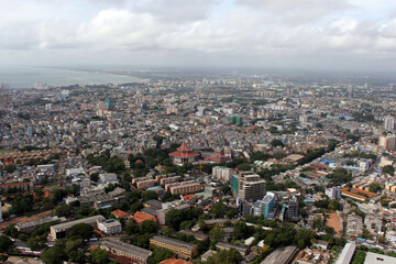 aerial view of the city
