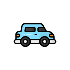 Simple Car lineal color icon. The icon can be used for websites, print templates, presentation templates, illustrations, etc