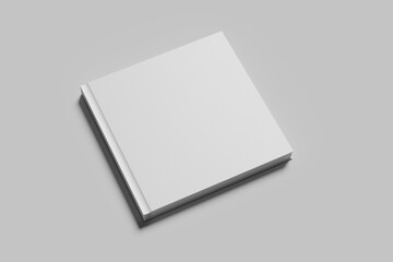 Blank Square Book Mockup