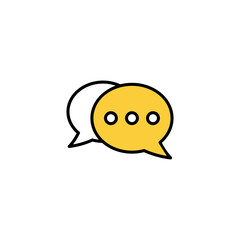 Chat icon vector for web and mobile app. speech bubble sign and symbol. comment icon. message