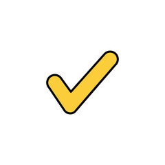 Check mark icon vector for web and mobile app. Tick mark sign and symbol