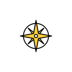 Compass icon vector for web and mobile app. arrow compass icon sign and symbol