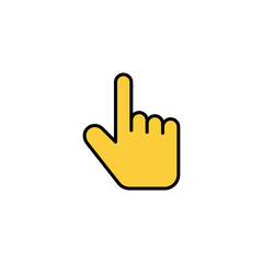 Hand cursor icon vector for web and mobile app. cursor sign and symbol. hand cursor icon clik