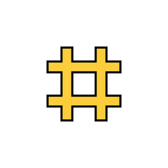 Hashtag icon vector for web and mobile app. hashtag sign and symbol