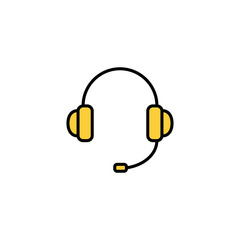 Headphone icon vector for web and mobile app. headphone sign and symbol