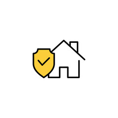 home insurance icon vector for web and mobile app. home protection sign and symbol