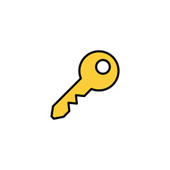 Key icon vector for web and mobile app. Key sign and symbol.
