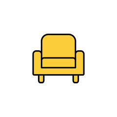 Sofa icon vector for web and mobile app. sofa sign and symbol. furniture icon
