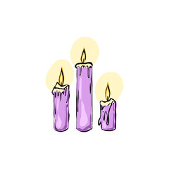 candles cartoon vector