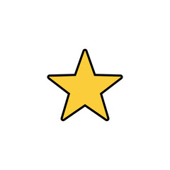 Star Icon vector for web and mobile app. rating sign and symbol. favourite star icon