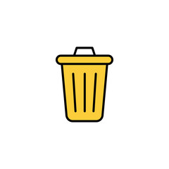 Trash icon vector for web and mobile app. trash can icon. delete sign and symbol.
