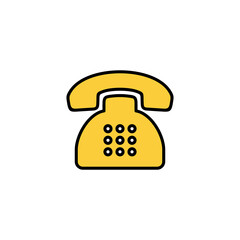 Obraz premium Telephone icon vector for web and mobile app. phone sign and symbol