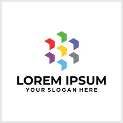 Modern logo innovative concept for fintech and digital finance industry