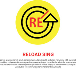 Obraz premium Reload logo, reload sing, minimal logo, modern logo, simple logo