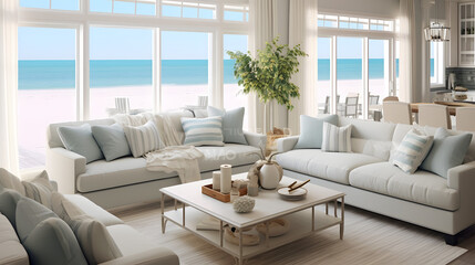 Morning calm in a coastal-inspired living space